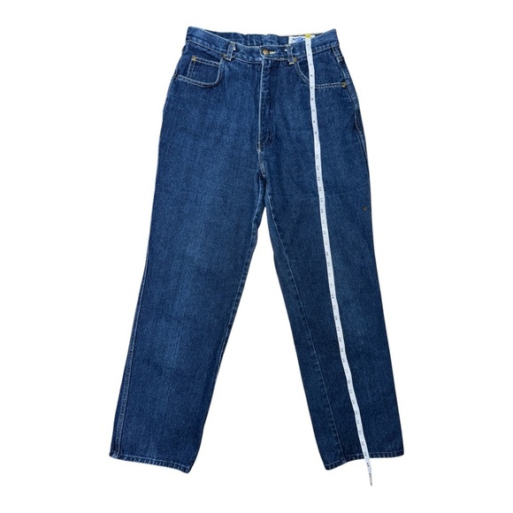 Vintage High-Waisted Blue Straight Leg Jeans - Picture 4 of 9